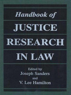 cover image of Handbook of Justice Research in Law